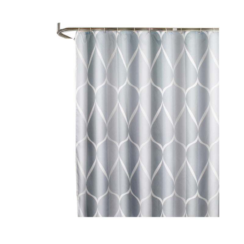 Simple Waterproof And Thick Polyester Shower Curtain