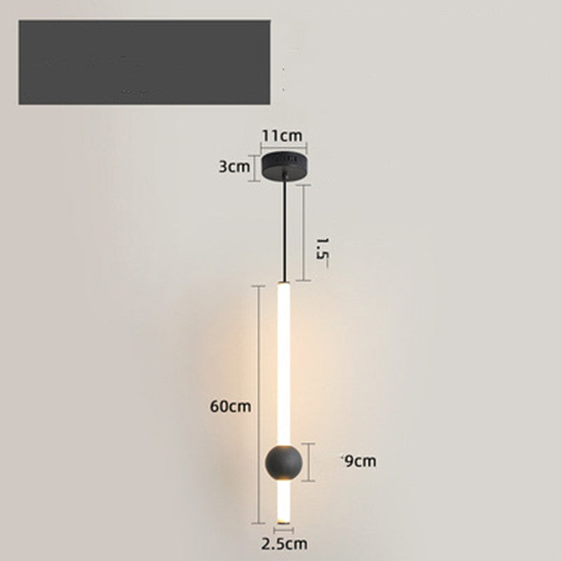 Minimalist Bedroom Bedside Chandelier Nordic Minimalist Modern Bedside Table Hanging Line Lamp LED Creative Atmosphere Lamps