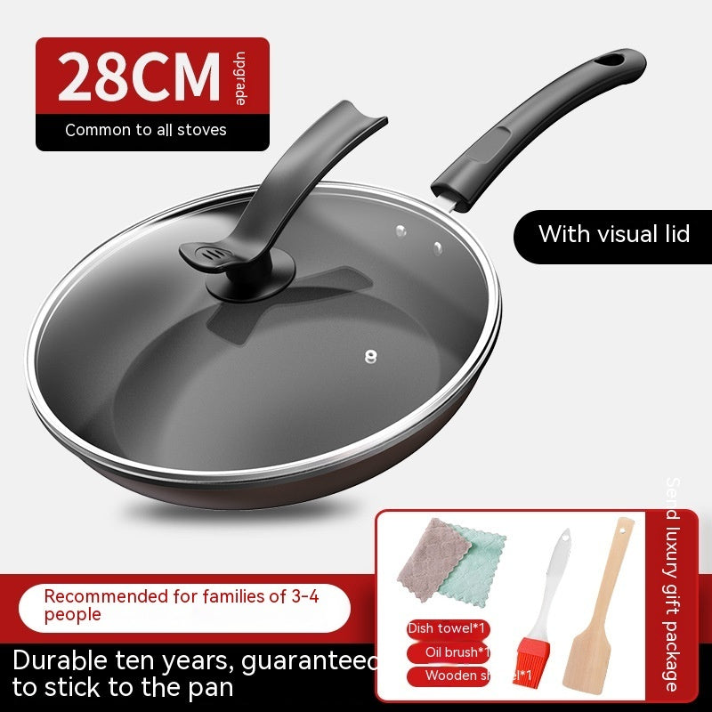 Flat Frying Pan Non-stick Household Pancakes Steak Convenient Omelet Tool Auxiliary