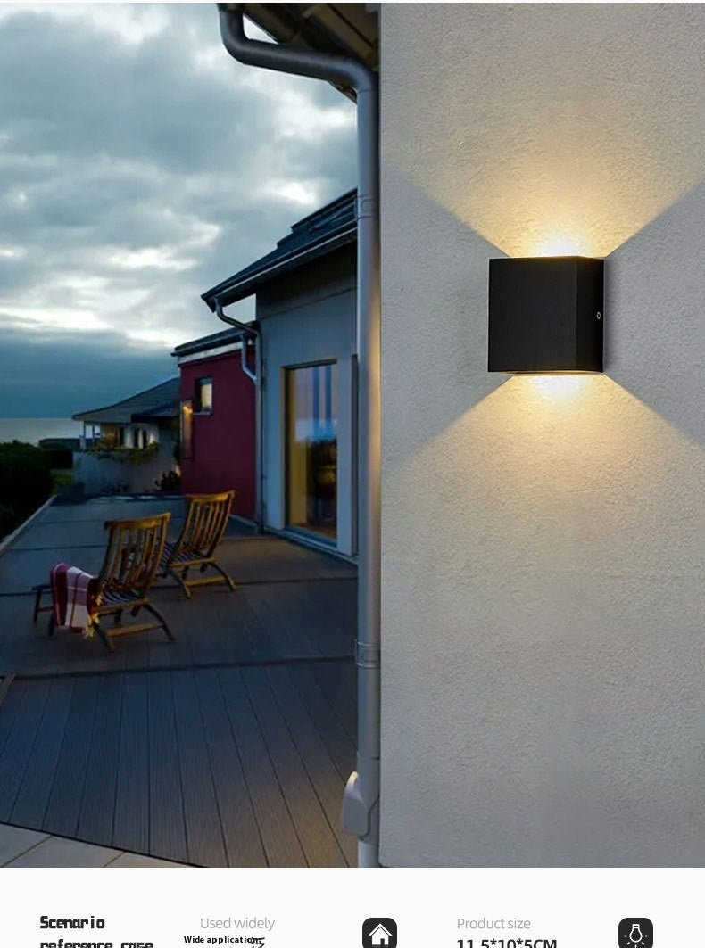 Wasserdichte Wandleuchte für den Außenbereich, LED-Außengartenlampe, Torlampe, Terrassen-Balkon-Gartenleuchte