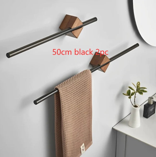 metal rod bathroom towel holder