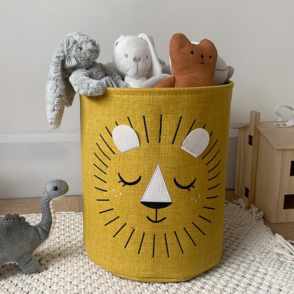 Fabric Toy Embroidery Storage Bucket