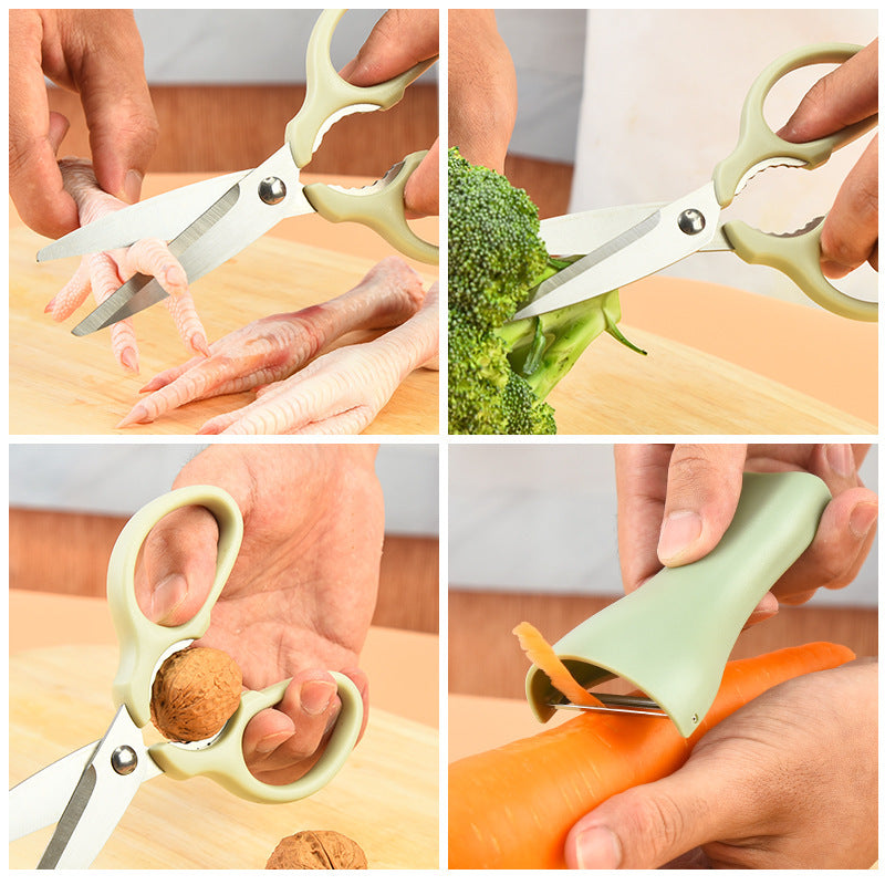 Multifunctional Stainless Steel Kitchen Scissors For Home Use