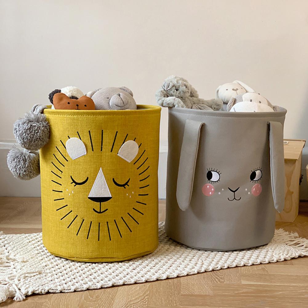 Fabric Toy Embroidery Storage Bucket