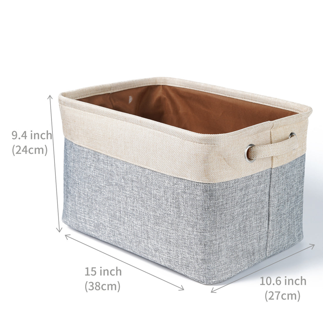 Foldable Japanese Cotton And Linen Storage Basket