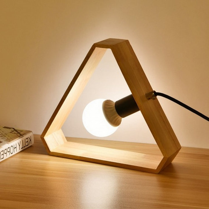 Lampe de chevet de bureau de protection des yeux Veilleuse en bois