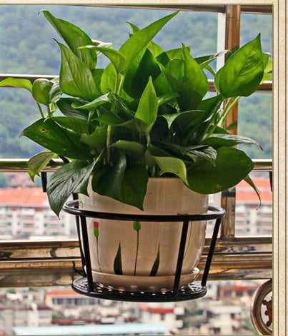 Schmiedeeisen Balkon Blumenständer Geländer Blumenständer Leitplanke Hängender Blumentopf