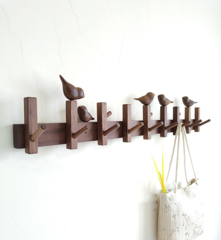 Black Walnut Log Entryway Wall Mounted Coat Hook