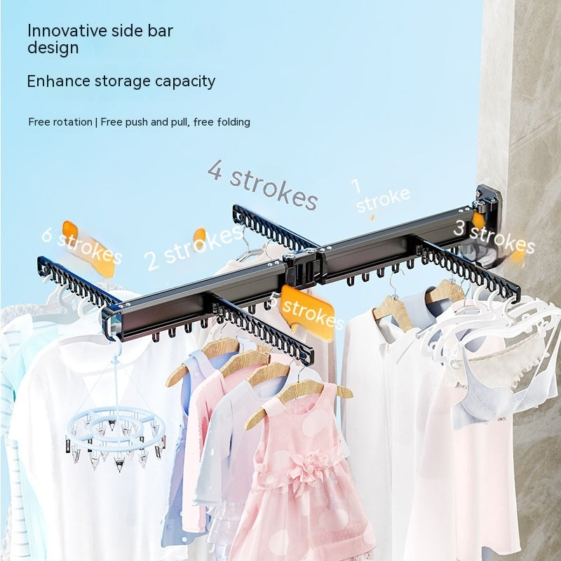 Folding Clothes Hanger Balcony Retractable