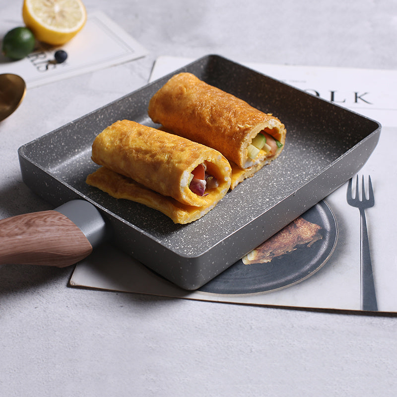 Flat Bottom Non-stick Frying Pan Restaurant Egg Dumplings Liuxin Omurice Mould