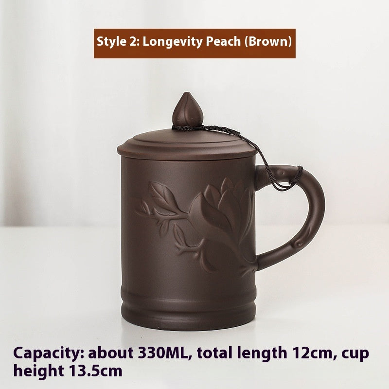 Purple Clay Pot Lid Tea Cup Household Tea Brewing Tea