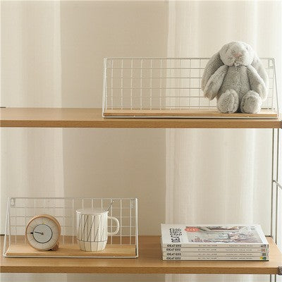 Creative Wall Shelf Storage Basket Free Perforated Hanger