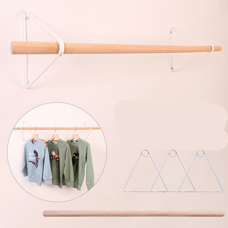 Front Side Hanger Wooden Hanger Clothing Display Rack Wall-mounted Display Rack Hanger