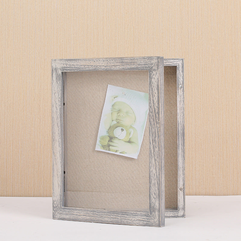 Solid Wood Retro Opening And Closing Three-dimensional Photo Frame