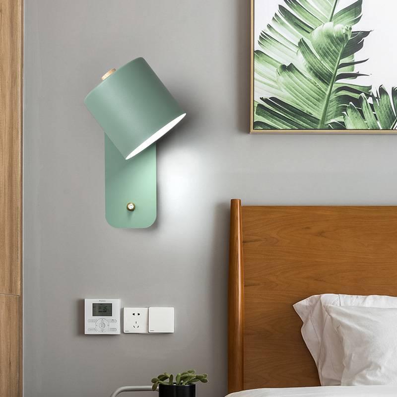 Bedroom Bedside Macaron LED Simple Wall Lamp