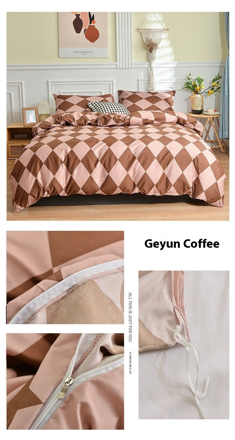 Brushed Single Duvet Cover Student Dormitory Quilt Cover Bedding