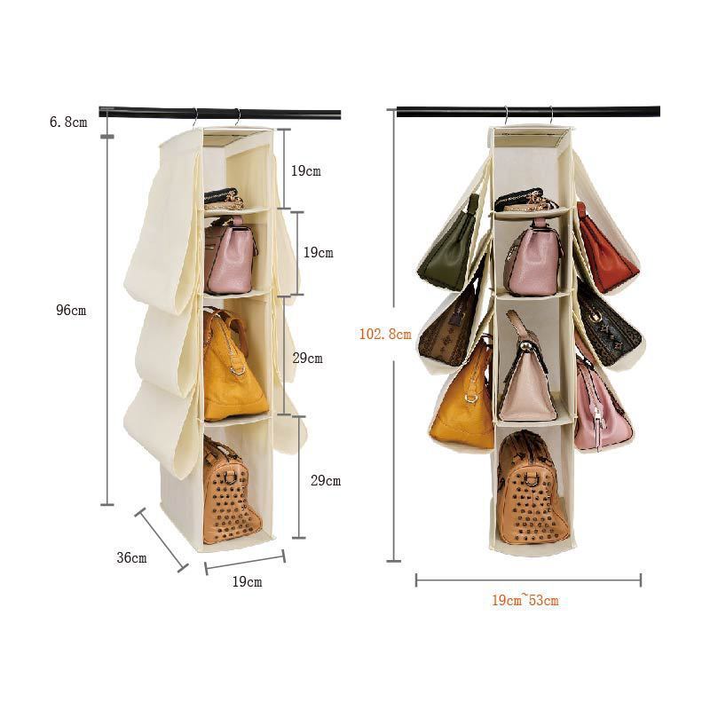 Home Closet Hanging Storage Package Four Ten Compartments Organizing Cabinet