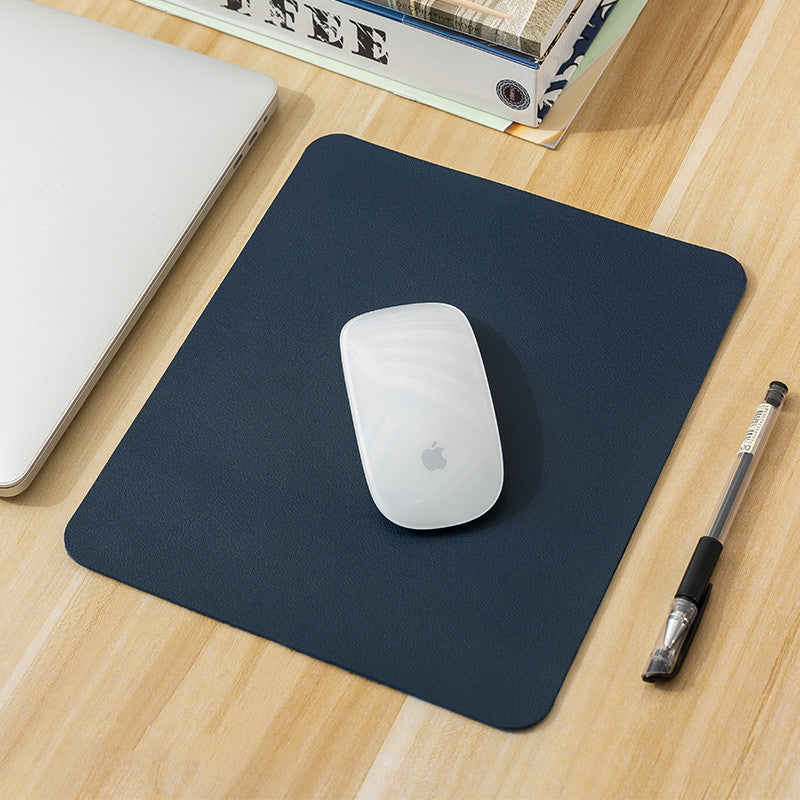 Pure Color Leather Mouse Pad Simple Leather Desk Pad Mouse Pad