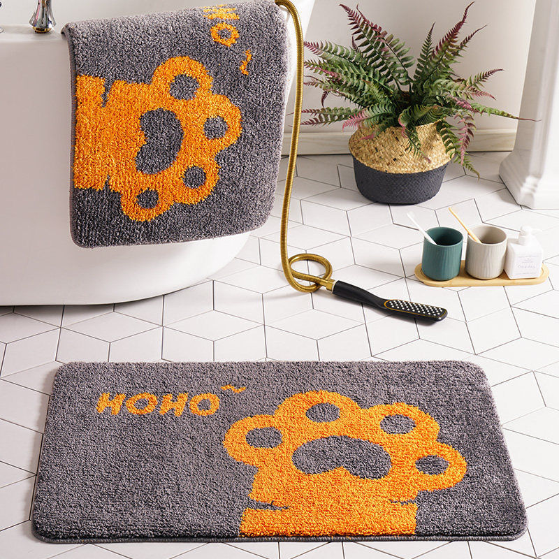 Bathroom Floor Mat Bathroom Absorbent Cute Household Non-slip