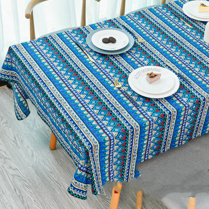 Tablecloth Printed Cotton Linen Table Cloth Rectangle