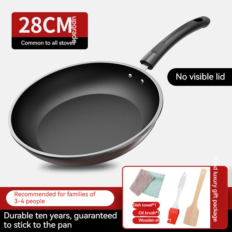 Flat Frying Pan Non-stick Household Pancakes Steak Convenient Omelet Tool Auxiliary