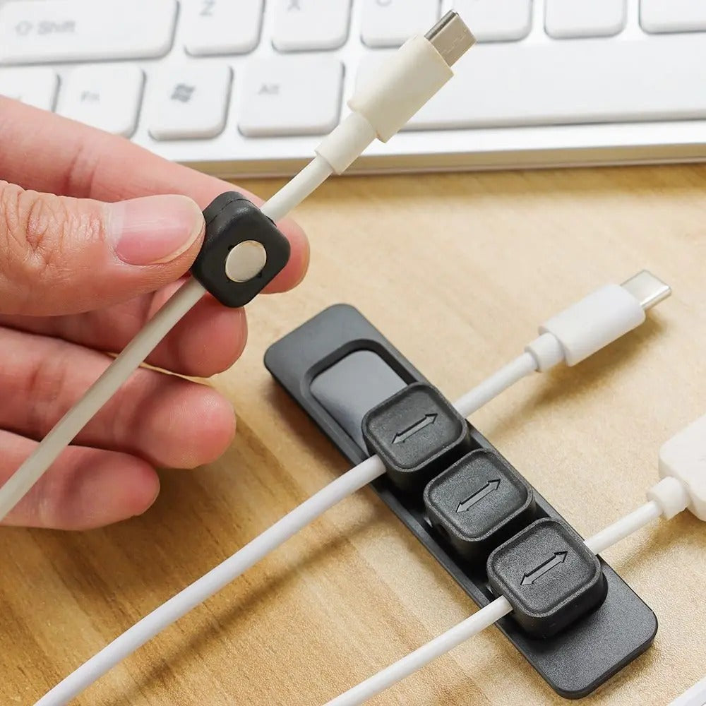 Desktop Magnetic Data Cable Holder Cord Manager