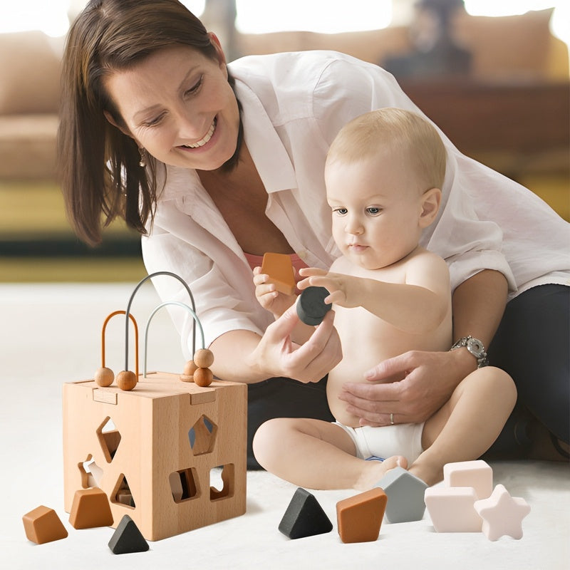 Jouets de puzzle géométriques en bois pour enfants