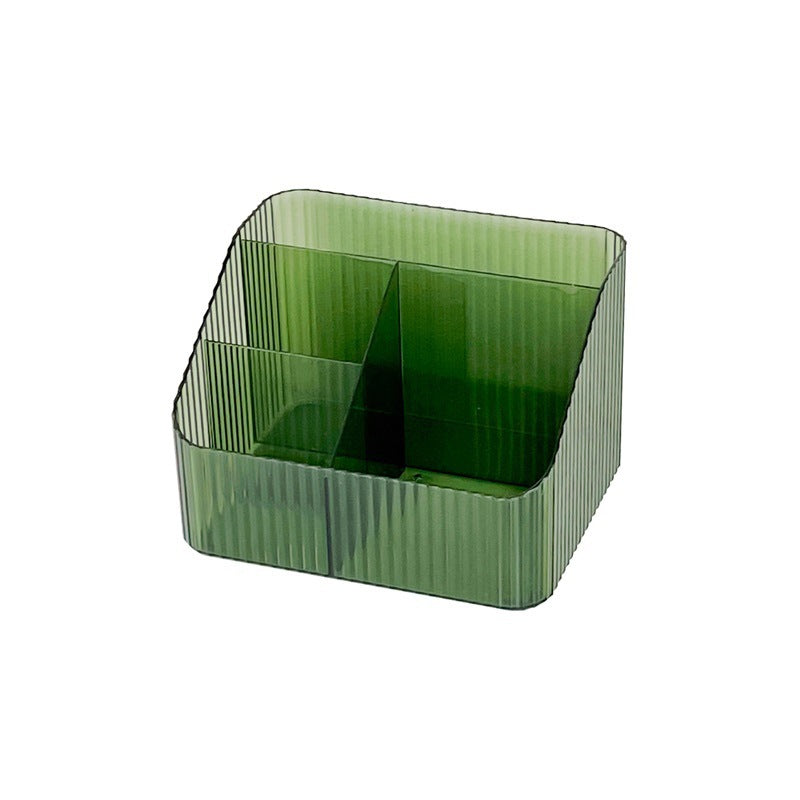 Transparent Trapezoid Desktop Stationery Storage Box