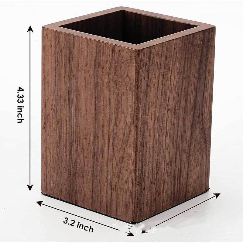 Wooden Pen Holder Office Desktop Simple Storage