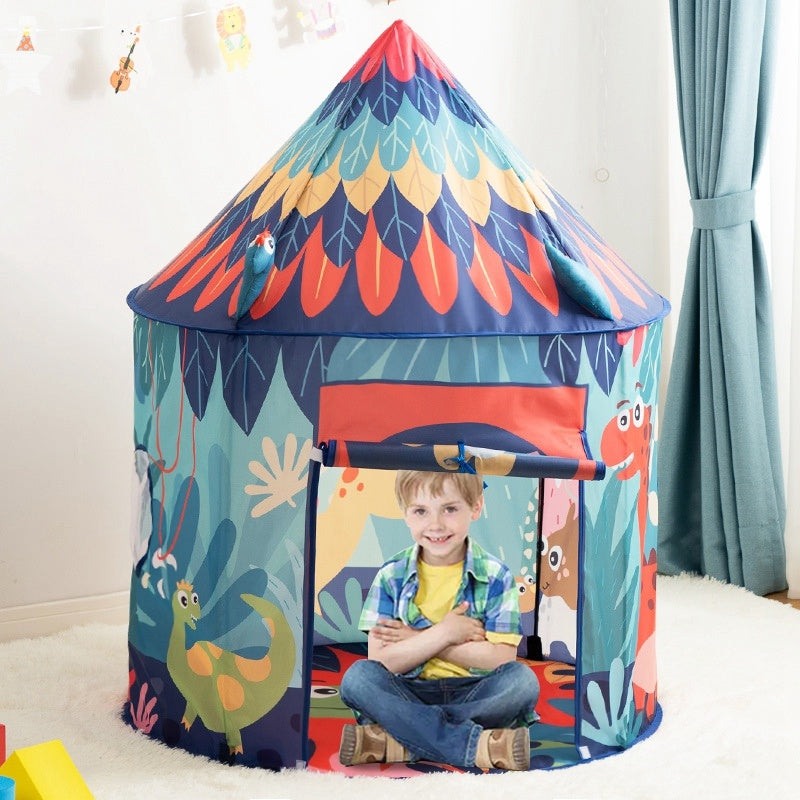 Children Play Toys Tents Portable Folding Tipi Tent Boys Girls Cubby Playhouse Kids Gifts Outdoor Toy Castle