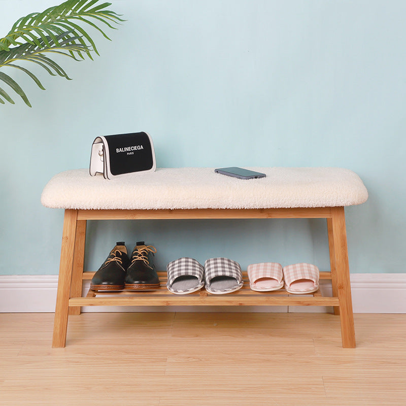 entryway cushioned shoe changing stool