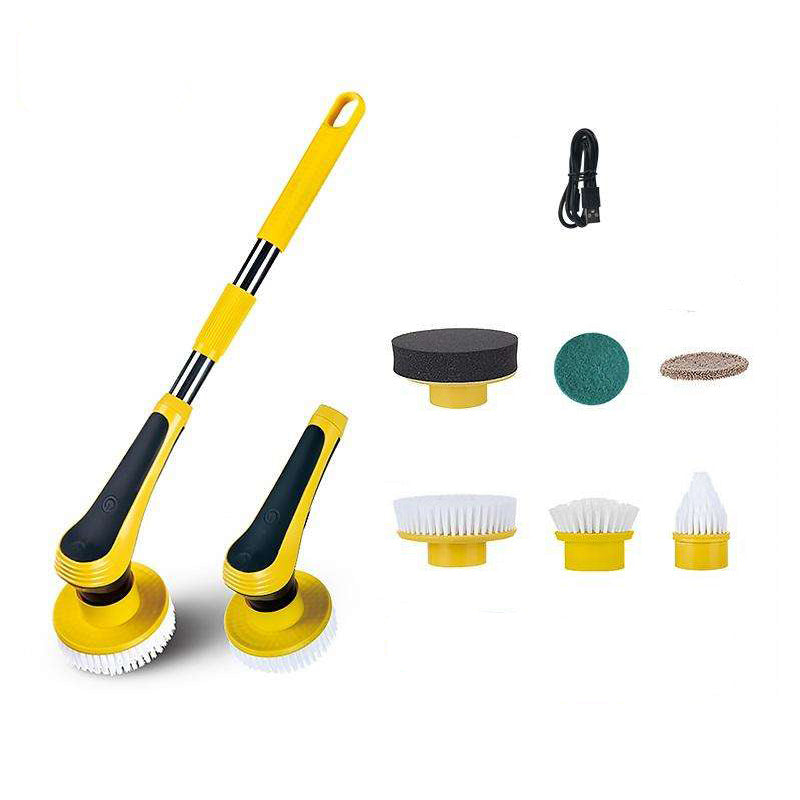 Cleaning Brush Bathroom Floor Electric Cleaning Brush  Wireless Adjustable Brush