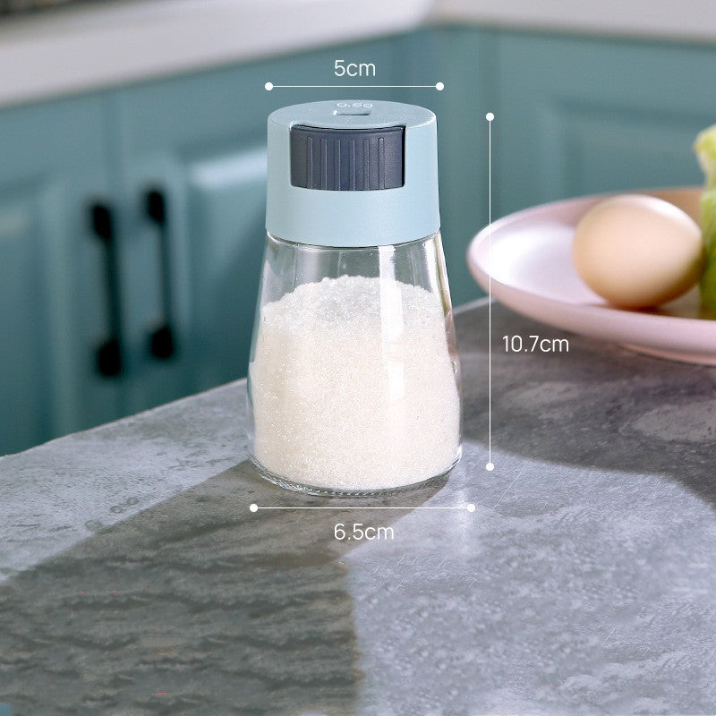 Measurable Control Salt Shaker Kitchen Sealed Glass Seasoning Jar