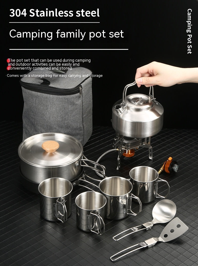 Outdoor Cookware Portable Folding Pan Set