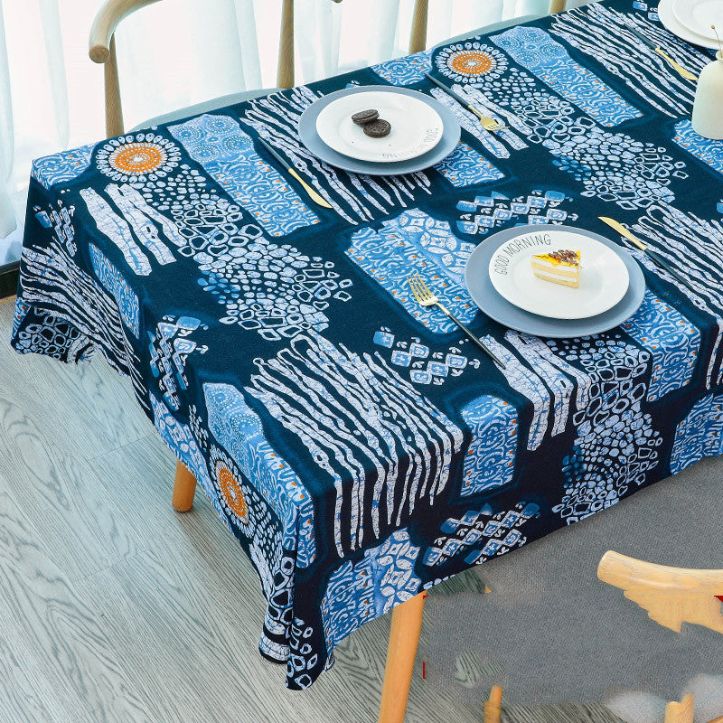 Tablecloth Printed Cotton Linen Table Cloth Rectangle