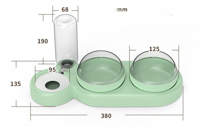 Fontaine à eau automatique pour animaux de compagnie avec protège-cou