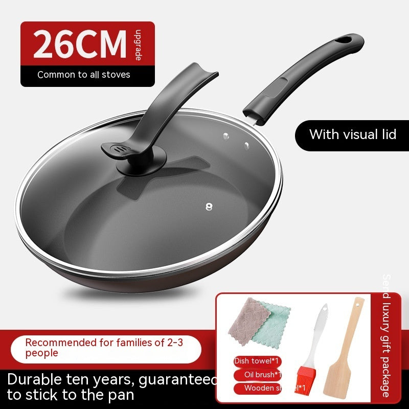 Flat Frying Pan Non-stick Household Pancakes Steak Convenient Omelet Tool Auxiliary