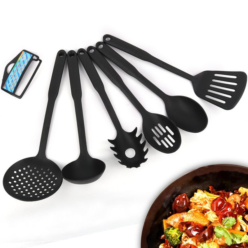 Nine-point Handle Plastic Nylon Kitchenware Six-piece Non-stick Pan Spatula Set Cooking Shovel Spoon Tool Kitchen Tools