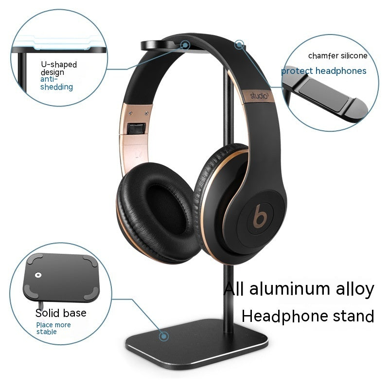 Desktop Aluminum Alloy Head-mounted Headphone Bracket