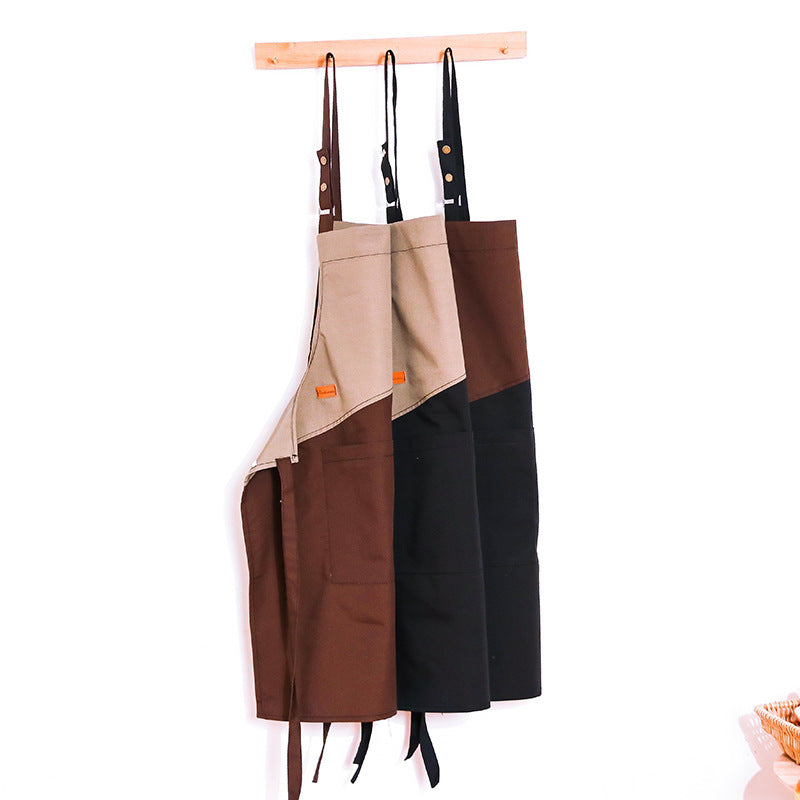 Denim Canvas Sleeveless Apron For Women