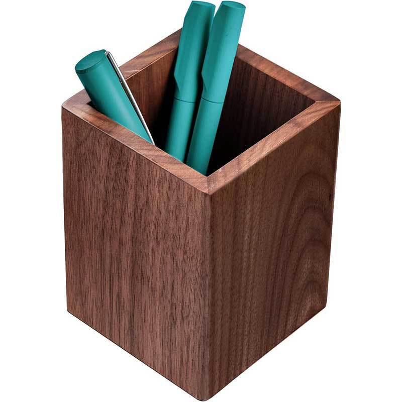 Wooden Pen Holder Office Desktop Simple Storage