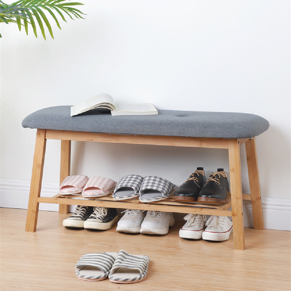 entryway cushioned shoe changing stool