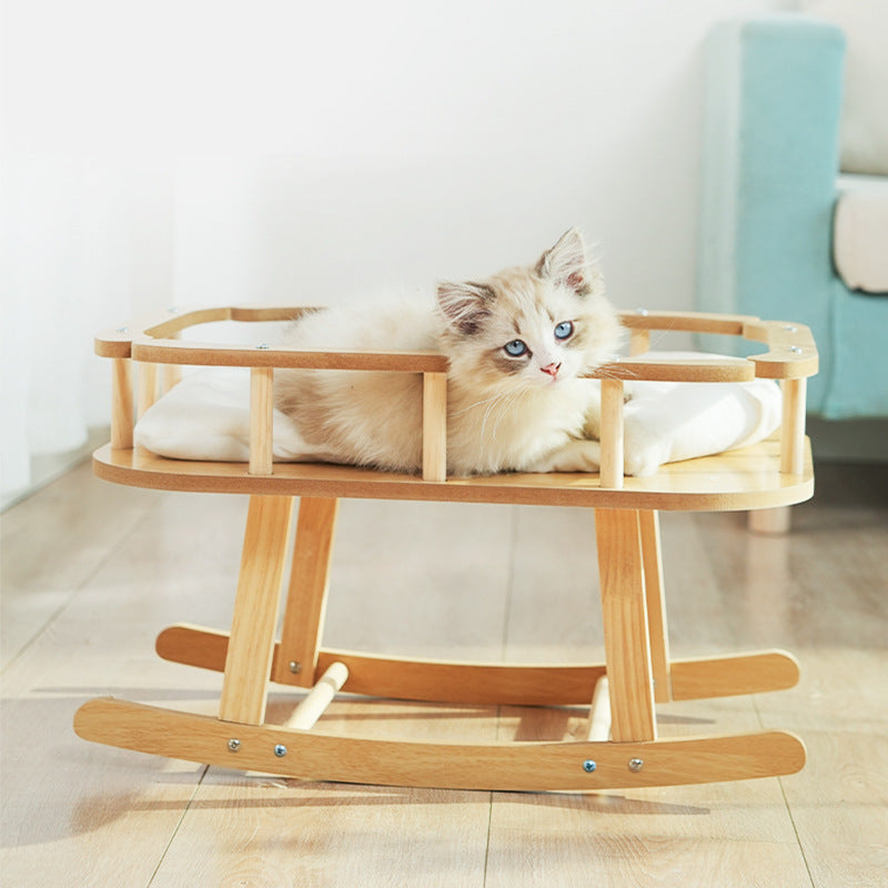 Cat Nest Wooden Pet Hammock Swinging Simple Large