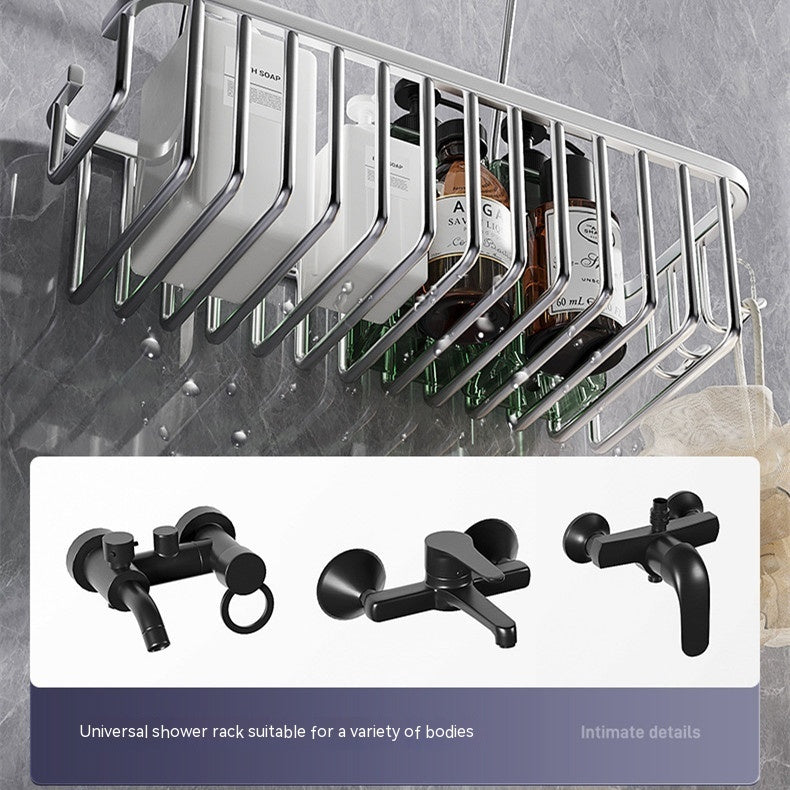 Household Punch-free Bathroom Shower Rack