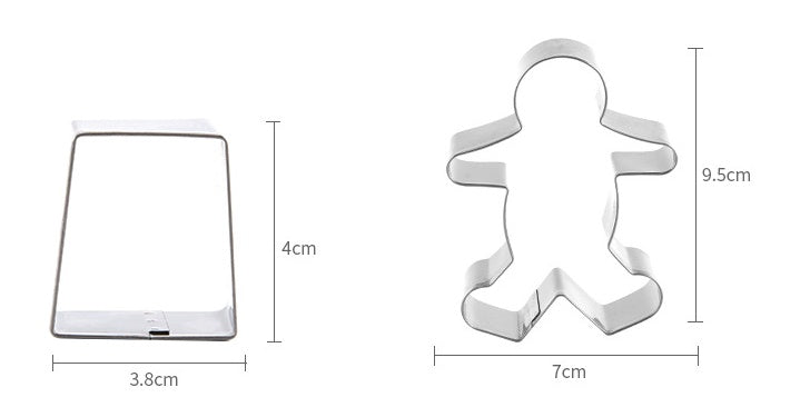 Emporte-pièces en acier inoxydable pour gâteaux de Noël, moule à biscuits, emporte-pièce pour fondant, outils de cuisson DIY