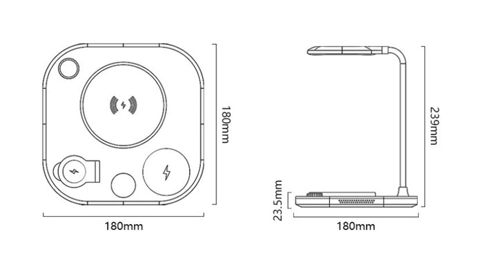 New Three-in-one Wireless Magnetic Charger 15W Fast Charging Desk Lamp Suitable