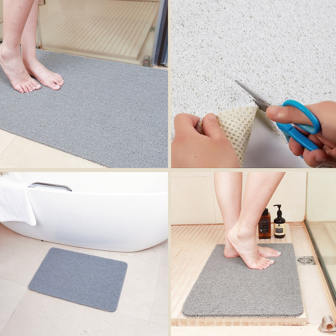 Bathroom Non-slip Mat Wire Ring Toilet Waterproof Floor Mat Shower Room Bath Foot Mat Bathroom Foot Rub Mat