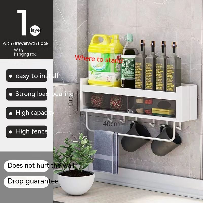 Kitchen Rack Punch-free Wall-mounted Household