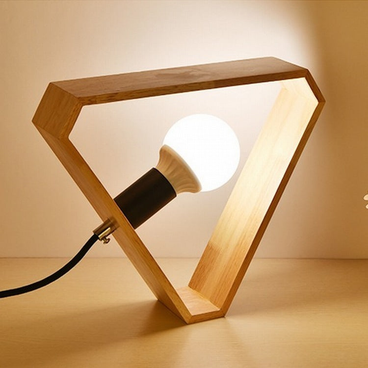 Nachttisch-Augenschutz-Schreibtischlampe aus Holz