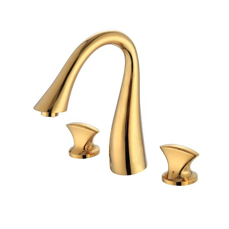 French Retro Three-hole Faucet Bathroom